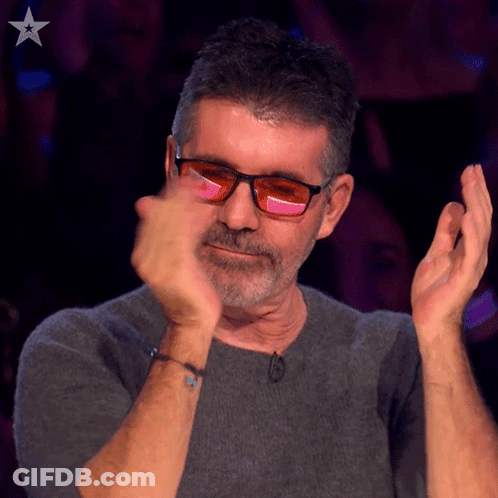 Man In Gray Shirt Clapping GIF