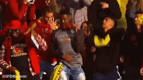 Man In Gray Shirt Dancing With Headphones GIF