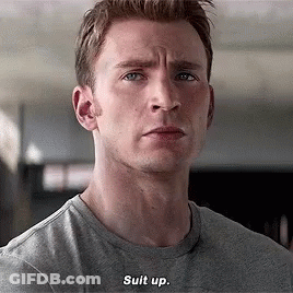 Man In Gray Shirt Saying Suit Up GIF