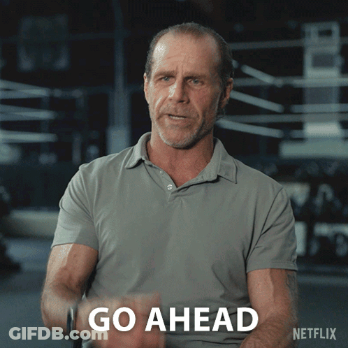 Man In Gray Shirt Says Go Ahead GIF