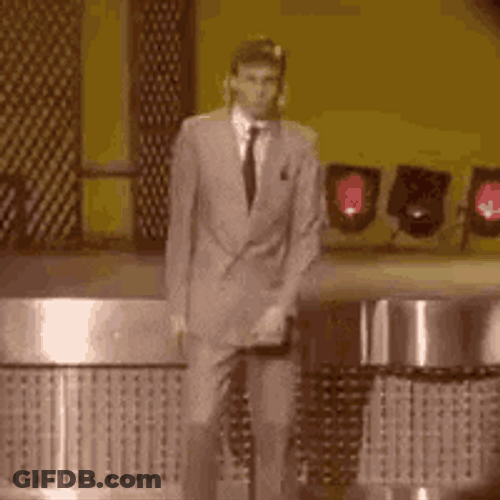 Man In Gray Suit Crazy Dancing GIF