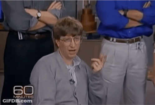 Man In Gray Sweater Interviewed On 60 Minutes GIF