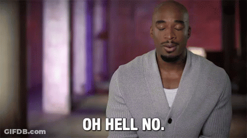 Man In Gray Sweater Saying Oh Hell No GIF