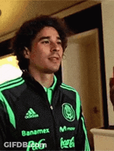 Man In Green And Black Jacket Banamex P&G GIF