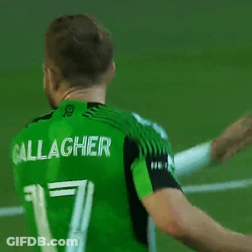 Man In Green And Black Striped Shirt Number 1 GIF