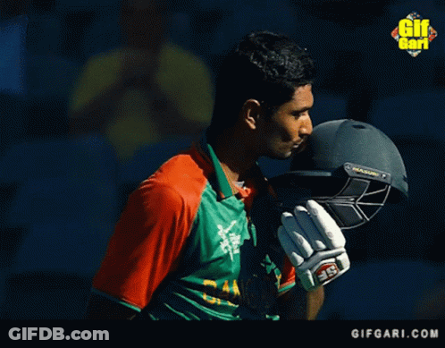 Man In Green And Orange Shirt Saying Bangladesh GIF