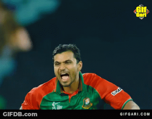Man In Green And Red Shirt Saying GIF