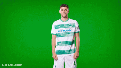 Man In Green And White Hofmann Jersey GIF