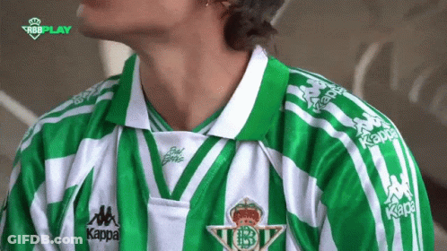 Man In Green And White Kappa Shirt GIF
