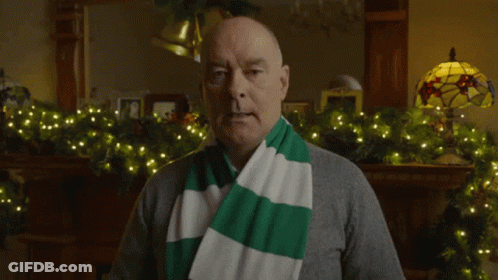 Man In Green And White Scarf GIF