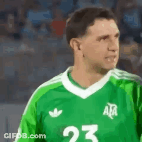 Man In Green And White Soccer Jersey GIF
