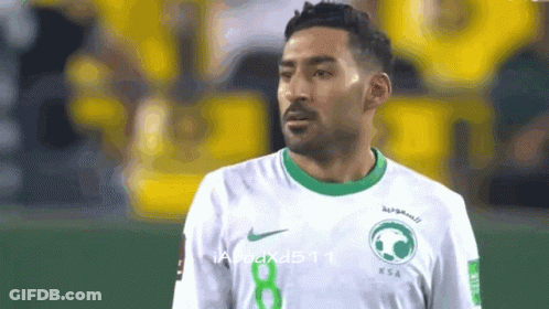 Man In Green And White Soccer Jersey Number 8 GIF