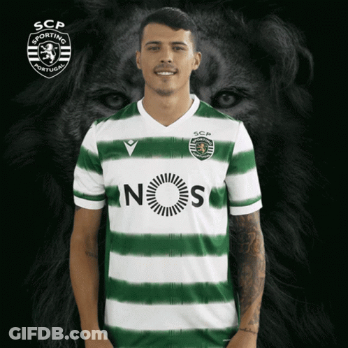 Man In Green And White Striped Shirt With Nos GIF