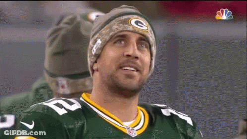 Man In Green Bay Packers Jersey And Hat GIF