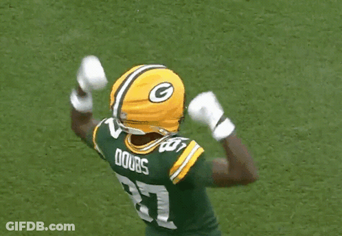 Man In Green Bay Packers Jersey Number 27 GIF