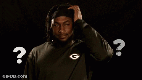 Man In Green Bay Packers Shirt Scratching Head GIF
