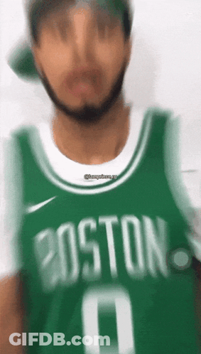 Man In Green Boston Jersey GIF