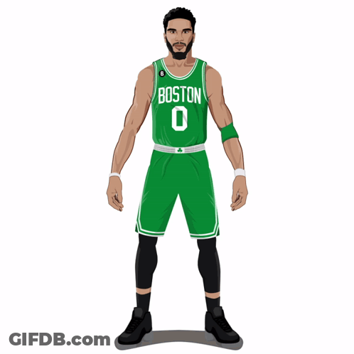 Man In Green Boston Jersey Number 0 GIF