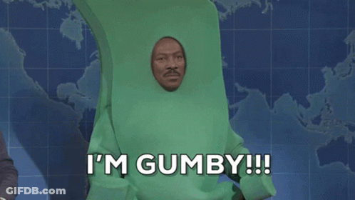 Man In Green Costume Saying Gumby GIF