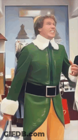 Man In Green Elf Costume GIF