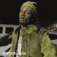 Man In Green Hat And Green Jacket By White Van GIF