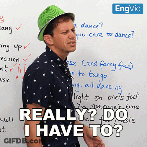 Man In Green Hat In Front Of Really Do I Have To GIF