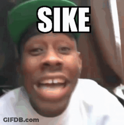 Man In Green Hat Making Funny Face Sike GIF