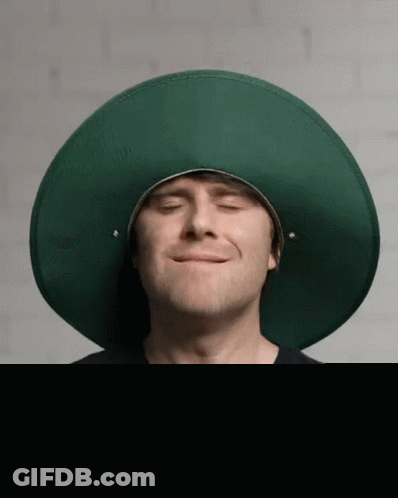 Man In Green Hat Saying Earthquake GIF