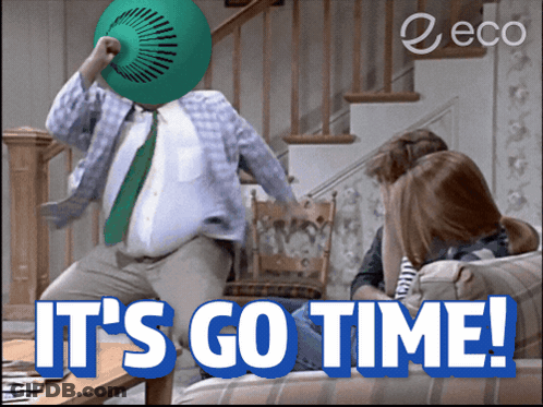 Man In Green Hat Saying Go Time GIF