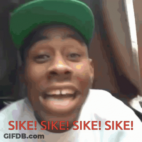 Man In Green Hat Saying Sike GIF