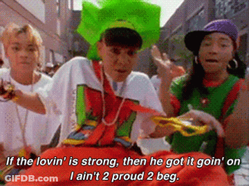 Man In Green Hat Says If The Lovin Is Strong Then He Got It Goin On GIF