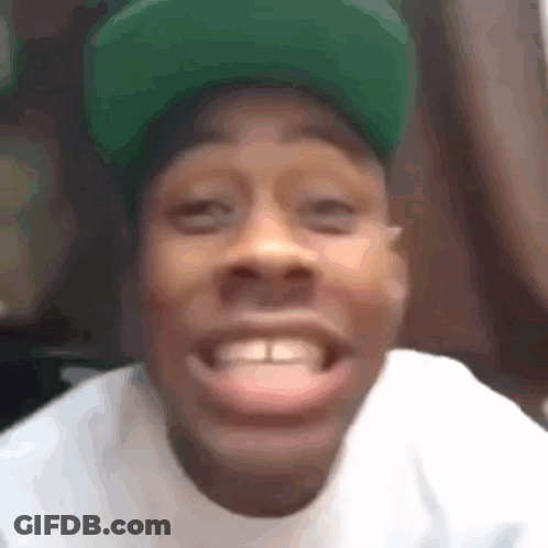 Man In Green Hat Smiling GIF