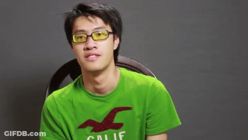 Man In Green Hollister Shirt With Glasses GIF