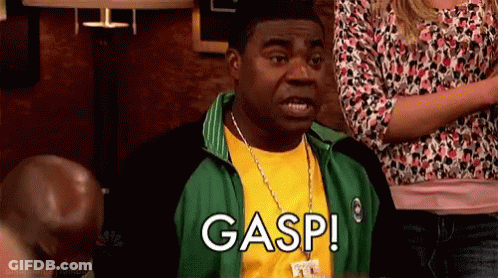 Man In Green Jacket And Yellow Shirt Saying Gasp GIF