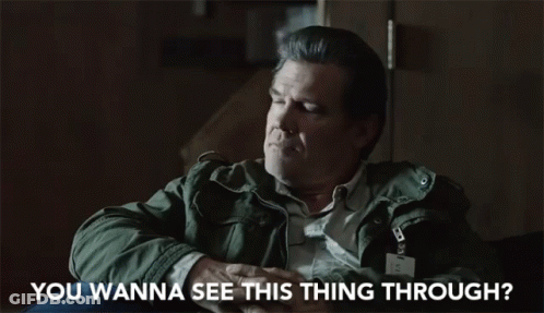 Man In Green Jacket Asking To See Through GIF