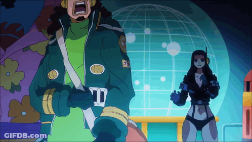 Man In Green Jacket Number 11 Next To Woman GIF