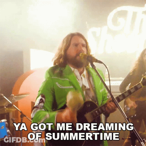 Man In Green Jacket Singing And Playing Guitar GIF