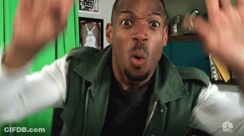 Man In Green Jacket Surprised In Front Of Green Screen GIF