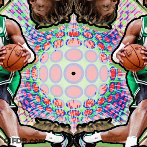 Man In Green Jersey Holding Basketball GIF