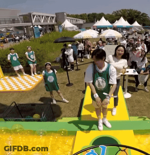 Man In Green Jersey Number 13 On Yellow And Green Ramp GIF