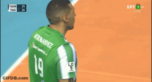 Man In Green Jersey Number 19 GIF
