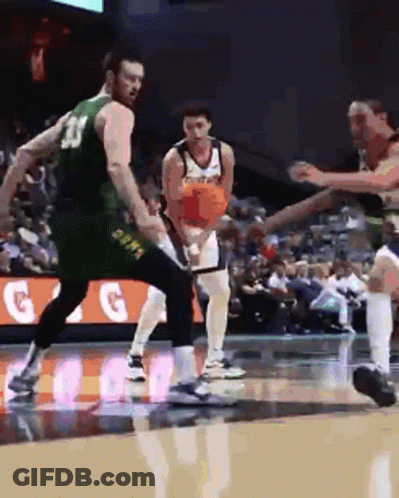 Man In Green Jersey Number 23 Playing Basketball GIF