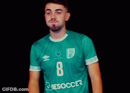 Man In Green Jersey Number 8 GIF
