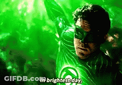 Man In Green Lantern Costume Says In Brightest Day GIF