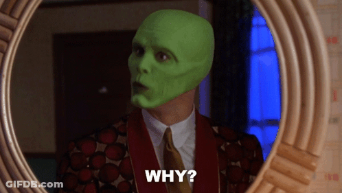 Man In Green Mask Asking Why GIF