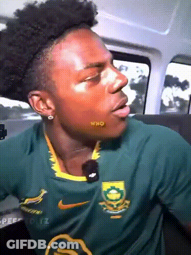 Man In Green Nike Shirt Saying Who GIF