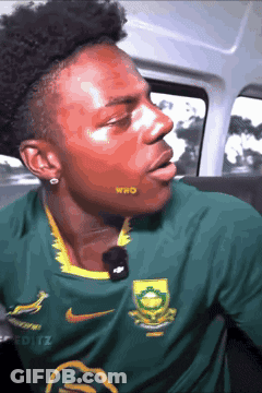 Man In Green Nike Shirt With Yellow Logo GIF