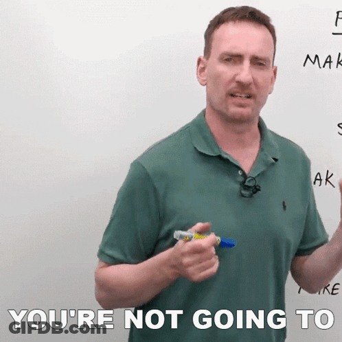 Man In Green Polo Saying You're Not Going To GIF