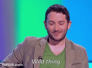 Man In Green Shirt And Jacket Saying Wild Thing GIF