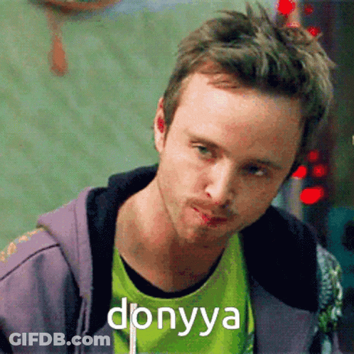 Man In Green Shirt And Purple Jacket With Donyya GIF